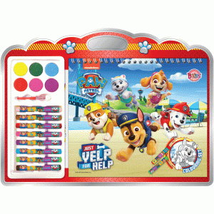 PAW PATROL Colouring Set + สีน้ำและสีชอล์ก JUST YELP FOR HELP 